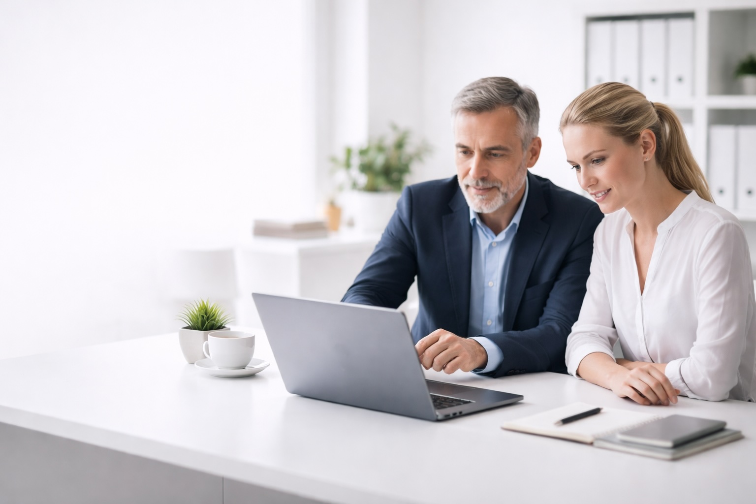 Mitarbeiter arbeiten gemeinsam am Cloud PC