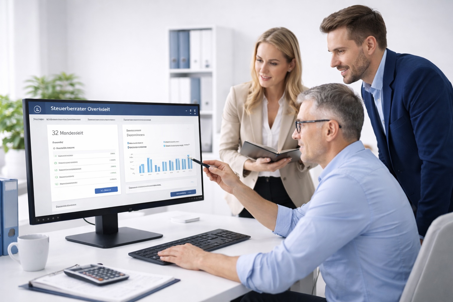 Steuerberater arbeitet im DATEV Cloud-Arbeitsplatz